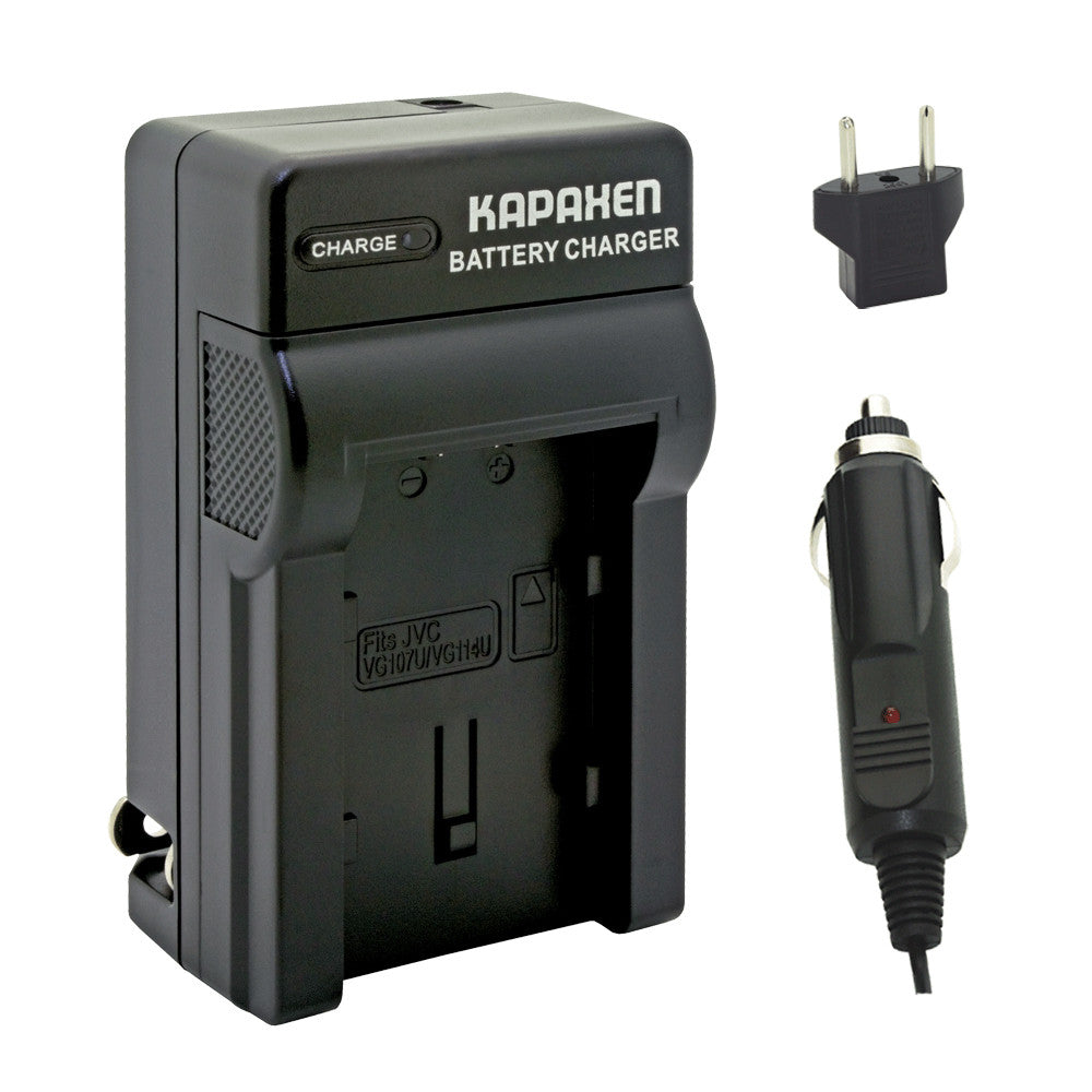 Kapaxen™ AA-VG1 AA-VG1U Charger Kit for JVC BN-VG107U BN-VG108U BN-VG114U BN-VG121U BN-VG138U Batteries